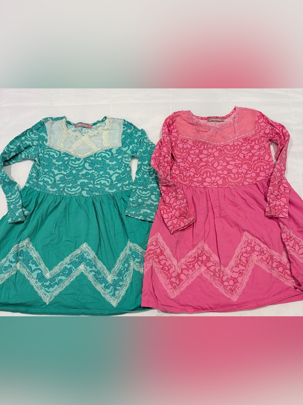 Jelly the Pug Adele Dress Bundle Girls Size 7 Pink & Teal